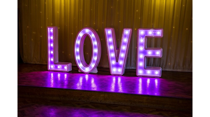 4ft LED Love Letters Set